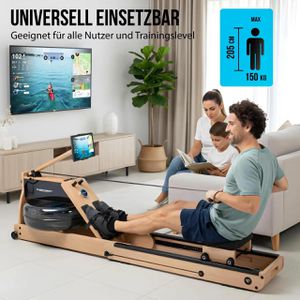 Produktbild für Rudergerät Christopeit WP 5000, Holzrahmen, bis 150 kg