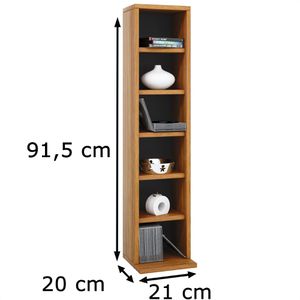 Produktbild für CD-Regal VCM Elementa, 12052, nussbaum