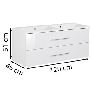 Produktbild für Waschtisch Fackelmann B.clever 82923, hängend, weiß