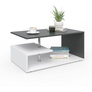 Produktbild für Couchtisch Vicco Guillermo, aus Holz, anthrazit / weiß