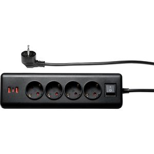 Tischsteckdose McPower 1535939, mit 2 m Schuko Kabel