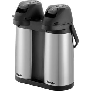 Produktbild für Thermoskanne Bartscher Duo, 1,9L-ST, Edelstahl