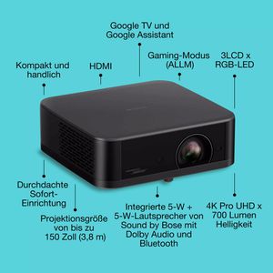 Produktbild für Beamer Epson Lifestudio EF-62B, V11HB73140, LED, 4K UHD