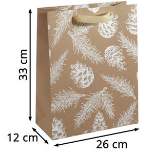 Produktbild für Geschenktüte Sigel GT120, Pine cones and pine branches