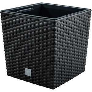 Produktbild für Übertopf Prosperplast Rato Low, anthrazit, 26 x 27 x 26 cm