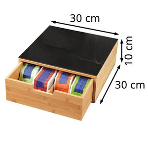 Produktbild für Teebox Kesper 58951, für Teebeutel, natur, aus Bambus