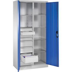Produktbild für Werkzeugschrank CP-Möbel 8921-305, aus Metall, grau / blau