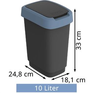 Produktbild für Mülleimer Rotho Twist 1754306161, blau