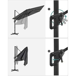 Produktbild für Sonnenschirm Songmics GPU039G01, quadratisch