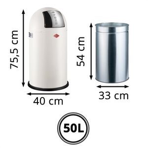 Produktbild für Mülleimer Wesco Pushboy, sand matt