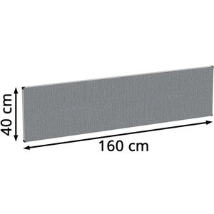 Produktbild für Tischtrennwand Geramöbel Eco, HW-80-SWS271604-RU, grau