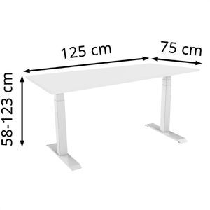 Produktbild für Schreibtisch Celexon eAdjust-58123, weiß / weiß