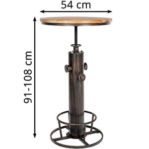 Produktbild für Stehtisch CLP Ruhr 202002835, kiefer, Ø 54 cm