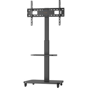 Produktbild für TV-Ständer myWall HP108L, Ablage &amp; Rollen, schwarz, Metall