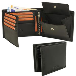 Produktbild für Portemonnaie FaVolmer SQ70, schwarz, aus Echt Leder