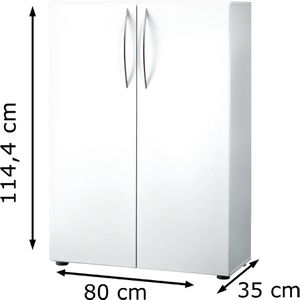 Produktbild für Aktenschrank Hammerbacher Basic 4550, aus Holz