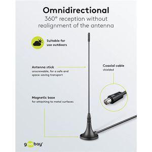 Produktbild für Zimmerantenne Goobay 67090 passiv