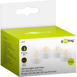 Produktbild für LED-Teelichter Goobay 49868, weiß