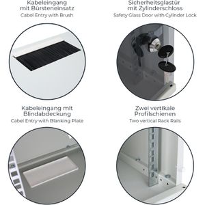 Produktbild für Netzwerkschrank HMF 63412-07, 10 Zoll