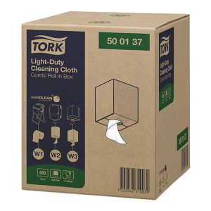 Produktbild für Putztuchrolle Tork exelCLEAN, W1 / W2 / W3, aus Vlies, weiß
