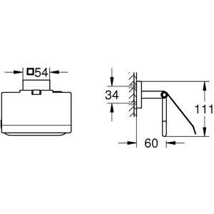 Produktbild für Toilettenpapierhalter GROHE Start Cube, 41102000, verchromt