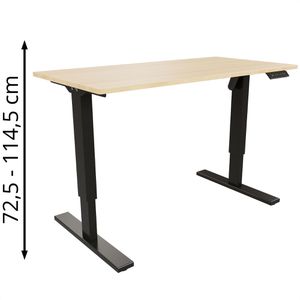 Produktbild für Schreibtisch Bisley E-StarterTech, ahorn / schwarz