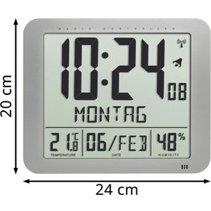 Produktbild für Wanduhr TFA 60.4516.54, Kunststoff, digital, Funkuhr