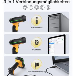 Produktbild für Barcode-Scanner Inateck BCST-61_black, kabellos