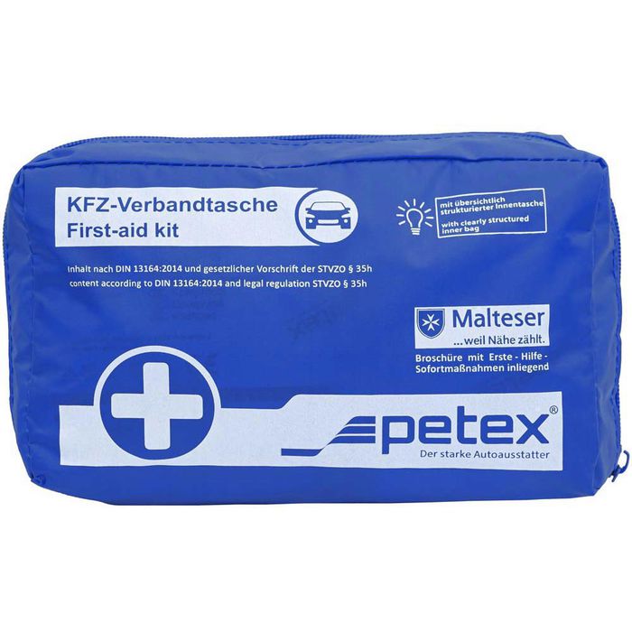 First-Aid-Only Erste-Hilfe-Tasche gefüllt, Auto, Füllung nach DIN 13164,  Warndreieck & 2 Warnwesten – Böttcher AG