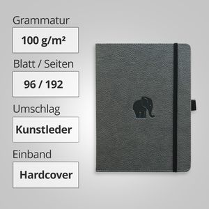 Produktbild für Notizbuch Dingbats D5006GY Wildlife, Kunstleder Hardcover