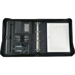 Produktbild für Schreibmappe Alassio 30076, Osi, schwarz, Kunstleder