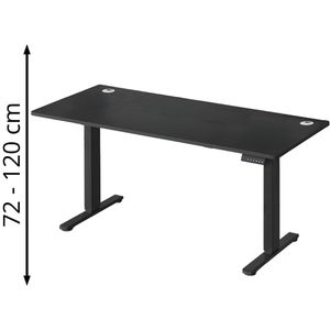 Schreibtisch Vasagle LSD136B01, schwarz / schwarz