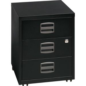 Rollcontainer Bisley-Home PFA, aus Metall, schwarz