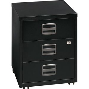 Rollcontainer Bisley-Home PFA, Metall, schwarz