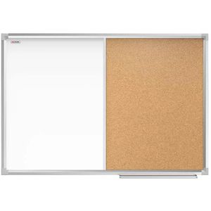 Kombitafel ALLboards CO64, 2 in 1, braun / weiß