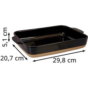 Produktbild für Auflaufform Lurch Terra Nova M 00230510 schwarz/creme, Keramik