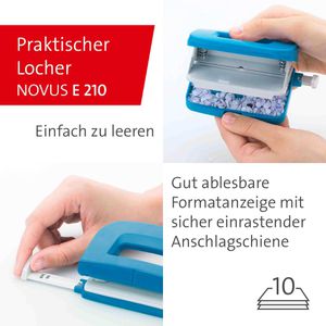 Produktbild für Heftgerät Novus Twinset E15/E210, 020-1876, inkl. Locher
