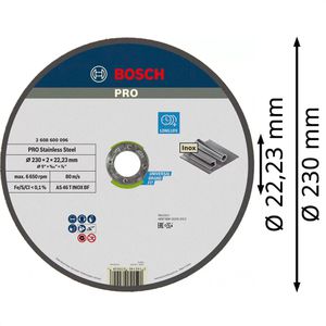 Produktbild für Trennscheibe Bosch PRO Stainless Steel, Bohrungs-Ø 22,23 mm