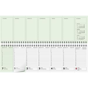 Produktbild für Tischkalender Glocken 5072521506, grün, Wochenkalender quer