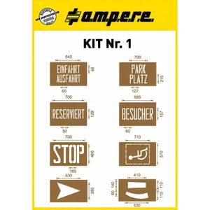 Sprühschablone AMPERE KIT Nr. 1 Parken
