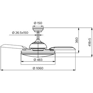 Produktbild für Deckenventilator Philips Bliss, Ø 106cm