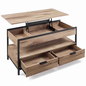 Produktbild für Couchtisch Vasagle LCT209K02, Holz / Metall, kamelbraun