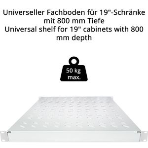 Produktbild für Netzwerkschrank-Fachboden LogiLink 57 - 72 cm Einbautiefe