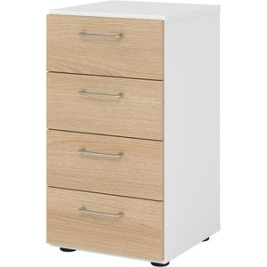 Produktbild für Kommode Hammerbacher Serie 9 Advanced, weiß / eiche