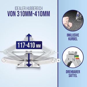 Produktbild für Scherenwagenheber Alca 436200, mit Kurbel