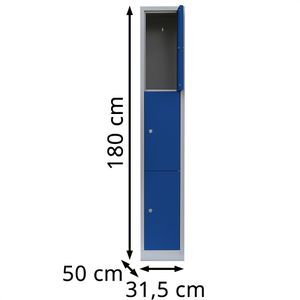 Produktbild für Schließfachschrank Lüllmann 520311, blau