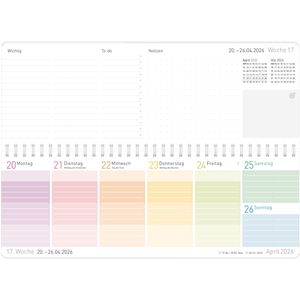Produktbild für Tischkalender Häfft Rainbow, Schuljahr 2025/2026