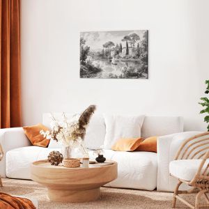 Produktbild für Wandbild Artgeist Teich mit Boot