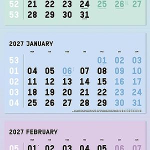 Produktbild für 4-Monatskalender Folia 066, Regenbogen, Jahr 2027