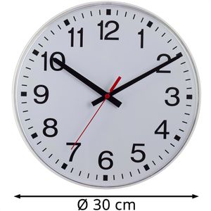 Produktbild für Wanduhr Eurotime 55000-00, Kunststoff, analog, Funkuhr